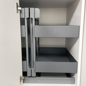Kitchen Cabinet Accessories Magic <b>Corner</b> Blind <b>Corner</b> <b>Basket</b> Pull Out 2 Layers Storage <b>Basket</b> Swing Tray <b>Basket</b> - Product Image 1
