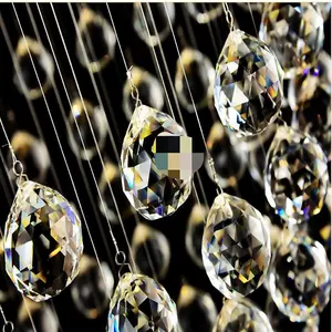 JYLIGHTING Lobby Home Decoration Phantasie Vintage Luxus Perlen Vorhänge Kristall moderne Innen Pendel leuchten Kronleuchter