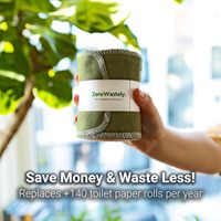 Personnalisé 24 Serviettes de Toilette Bidet Réutilisables Super Doux Absorbant Lavable et Re-enroulable Lingettes en Tissu Arc-en-Ciel Serviettes en Papier Toilette Rouleau