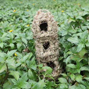 Nid d'oiseau tissé à la main en herbe 10x10x29 Écologique pour oiseaux Taille moyenne Forme arrondie - Product Image 2