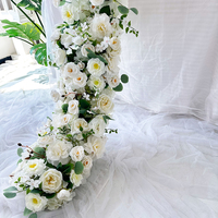 Magnifique chemin de table blanc pour mariage, longueur et couleur personnalisables, décoration de fête, nouvel an, Saint-Valentin, Pâques, fête des mères