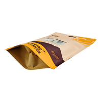Pochette debout avec logo personnalisé Emballage alimentaire flexible avec fermeture à glissière en aluminium laminé sérigraphié pour le sucre et le pain