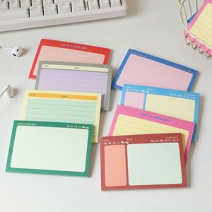 Bloc de Notas Portátil Multicolor, Hojas Sueltas No Adhesivas, Papel para Notas, Personalizado para la Escuela, Oficina, Aprendizaje, Planificación Horizontal - Product Image 1