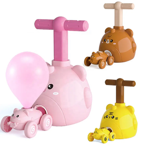 Vendita a caldo transfrontaliera giocattolo aerodinamico inerziale di plastica maialino <span class=keywords><strong>tigre</strong></span> orso modello gonfiatore auto di espulsione per bambini - Product Image 1