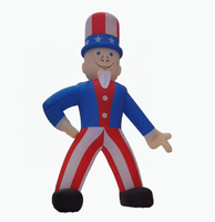 Grand ballon gonflable personnalisé de l'Uncle Sam pour la fête des Mères et le Memorial Day américain
