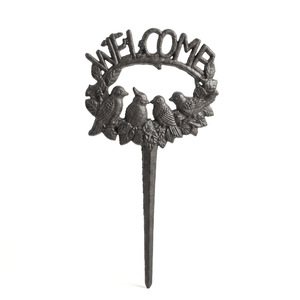 Nouvelle décoration <span class=keywords><strong>de</strong></span> sol transfrontalière, simple et rétro, <span class=keywords><strong>en</strong></span> <span class=keywords><strong>fonte</strong></span>, <span class=keywords><strong>en</strong></span> forme d'oiseau, pour <span class=keywords><strong>jardin</strong></span>, avec fonction <span class=keywords><strong>de</strong></span> panneau <span class=keywords><strong>de</strong></span> bienvenue et prise intégrée - Product Image 2