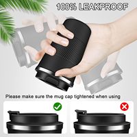Gobelet isotherme personnalisé pour café, 12 oz, en acier inoxydable, réutilisable, isolé sous vide, mug à café de voyage de 17 oz avec couvercle anti-fuite