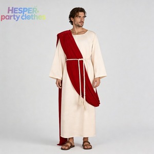 Costume de Prêtre Jésus-Christ pour Adulte HESPER, Robe Romaine Grecque Vintage pour Halloween, Tenue de Fête, Short en Polyester, Style Médiéval Renaissance - Product Image 2