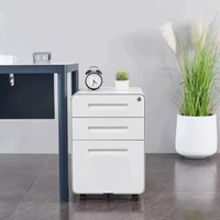 Armoires de rangement verticales mobiles en acier, ignifuges, grande capacité, 3 tiroirs, couleur, pour bureau, modèle 2026