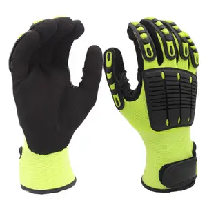 批发可穿戴冲击保护TPR手套，拇指胯部加固，用于重型工作
