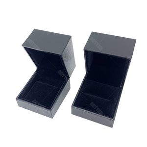 Cajas para Anillos, Paquete de Joyería, <span class=keywords><strong>Caja</strong></span> de Joyas Económica, <span class=keywords><strong>Caja</strong></span> de Joyería Blanca, Embalaje de Joyería, Cajas de Anillos de Papel con Aspecto de Cuero con Logotipo - Product Image 2