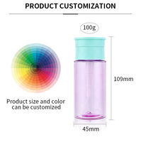 Konka — bouteille en plastique de luxe vide, avec pompe pour enlever le vernis à ongles, tonifier pour la peau, le maquillage des yeux, idée cadeau, 100ml