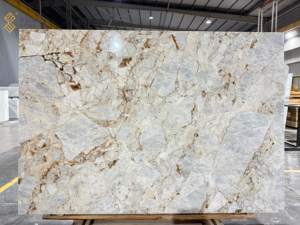 YUSHI 독점 신제품 럭셔리 광택 화이트 칼라카타 발렌티노 천연 대리석 슬래브 타일 - Product Image 3