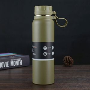 Thermos en acier inoxydable à double paroi sous vide de 600 ml et 800 ml avec couvercle et corde en silicone - Product Image 2