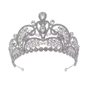 Couronne en strass et cristaux pour mariage, diadèmes d'anniversaire pour filles - Product Image 2