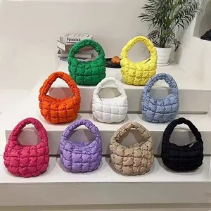 2024 nouveau Mini sacs femmes sacs à main dames bouffant maquillage sac à la mode plissé sous les bras dames petit fourre-tout sac bouffant - Product Image 1