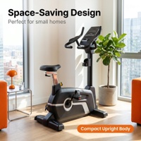 Vélo d'exercice vertical silencieux à commande électromagnétique intelligente, vélo d'appartement peu encombrant avec grand écran pour l'entraînement