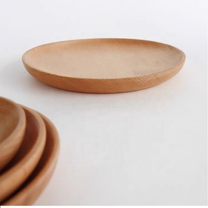 Vendita calda stoviglie rettangolari e rotonde per servire incisione in legno di faggio Set di piatti da cucina - Product Image 5