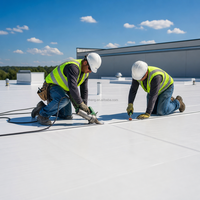 Membrane de toiture TPO 1,8 mm 2 m résistante aux UV, étanchéité de toiture usine, soudée à chaud, pour projets commerciaux