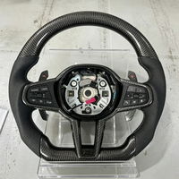 Volant en fibre de carbone véritable avec palettes de changement de vitesse pour BMW G20 G28 G30 G38 G01 G02 G05 G06 G07 G11 G12 G15 G32 M3 M4 M5 M6 M8