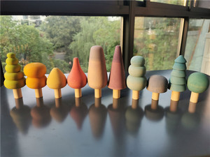 <span class=keywords><strong>Blocchi</strong></span> da Costruzione Nordici, Casa all'Uncinetto Impilabile, Alberi <span class=keywords><strong>in</strong></span> <span class=keywords><strong>Legno</strong></span> Arcobaleno, Giocattoli Educativi per Bambini - Product Image 4