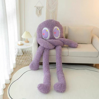 Peluche Pieuvre Kawaii en Gros, Thème Océan Personnalisé, Jouet Amusant à Longues Jambes, Animal en Peluche pour Décoration Intérieure