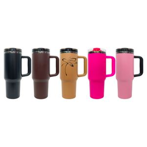 Gobelets isothermes écologiques en acier inoxydable avec placage noir de 40 oz, personnalisables avec logo, pour gravure laser - Product Image 1