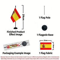Drapeau de table national allemand, imprimé par transfert thermique double face, en polyester imperméable et durable, pour événements sportifs, football, montres et fêtes