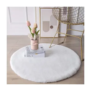 Wangjun 100% polyester carpet faux rabbit fur carpet floor covering mat living room carpet