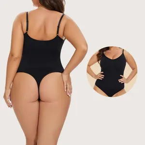 S-SHAPER Bodysuit Celana Dalam Wanita, Pakaian Jumpsuit Pembentuk Thong Pengangkat Bokong Kontrol Perut Pelangsing Mulus untuk Wanita