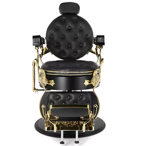 Cadeira de barbeiro profissional ajustável com preço barato, cadeira preta para homens e barbeiro - Product Image 2