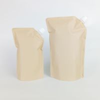MOQ500 Sachet Doypack en papier kraft de 30 ml avec bec verseur et bouchon à clapet pour emballage de shampoing, lessive liquide, savon liquide pour les mains et lotion