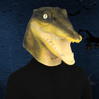 Masque de fête d'Halloween en latex de crocodile, drôle et effrayant, pour performance, accessoires de costume, festival des fantômes