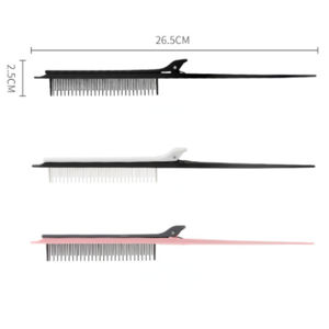 1 pz pieghevole presa in giro Clip pettine ratto con Clip per le donne professionale evidenziare i capelli tintura Pick & Clamp spazzola districante pennello - Product Image 6