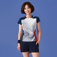 Maillot de sport unisexe personnalisé avec logo imprimé, respirant, à séchage rapide, en polyester, pour badminton et tennis, OEM, nom d'équipe, vêtements de sport personnalisés