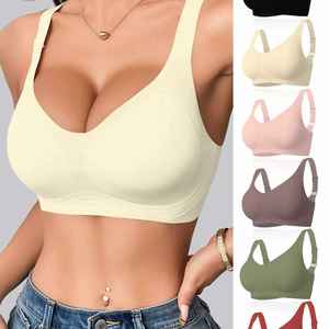 Reggiseni da <span class=keywords><strong>donna</strong></span> con copertura completa <span class=keywords><strong>senza</strong></span> <span class=keywords><strong>ferretto</strong></span> <span class=keywords><strong>senza</strong></span> fili uso quotidiano a maglia sottile e traspirante Logo sulla tazza - Product Image 5
