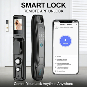 Serratura Intelligente con Impronta Digitale, Controllo WiFi Remoto, Tastierino Digitale 5in1, Sblocco Automatico, Impermeabile, in Alluminio, Garanzia <span class=keywords><strong>12</strong></span> Mesi, Riconoscimento Facciale - Product Image 5