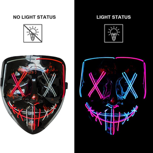 Máscara LED Brillante de Halloween, Disfraz para Cosplay, Fiesta de Halloween, Baile de Máscaras, Regalo de Carnaval - Product Image 3