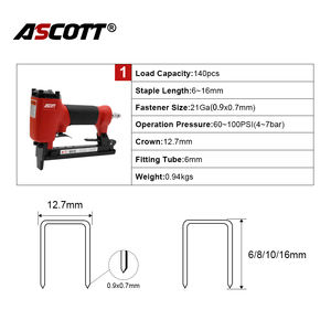 Clavadora Neumática de Alta Precisión, Engrapadora de Aire Industrial, <span class=keywords><strong>Pistola</strong></span> de Clavos <span class=keywords><strong>para</strong></span> Tapicería 8016, Herramienta <span class=keywords><strong>para</strong></span> Grapar Madera con Alambre Fino - Product Image 2