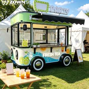 Remorque de vente mobile électrique ZOWN pour aliments surgelés, chariot de stockage frigorifique commercial en acier inoxydable, double évier, pour crème glacée et bâtonnets glacés - Product Image 1