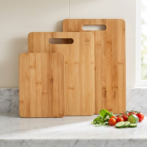Ensemble de 3 planches à découper en bambou pour la cuisine, avec poignée, pour la viande, les légumes, les fruits, les charcuteries, <span class=keywords><strong>planche</strong></span> à découper en bois de bambou - Product Image 1