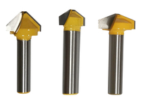 Mèches de toupie CNC à rainure en V pliables à 90 degrés personnalisables Outils de coupe pour matériaux en aluminium Support OEM
