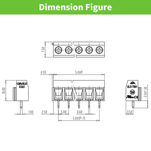 Pcb Screw Terminal Blocks Kết Nối Điện 5.0Mm Pitch 18A - Product Image 3
