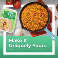 Repas de substitution rapide, sauce épicée halal, riz de konjac séché protéiné compatible Keto, riz shirataki auto-chauffant