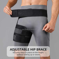 Orthèse de Compression Réglable pour l'Aine, Enveloppement de Soutien pour la Cuisse Droite, la Hanche, l'Aine, les Ischio-Jambiers, le Nerf Sciatique, Soulagement de la Douleur, Protecteur