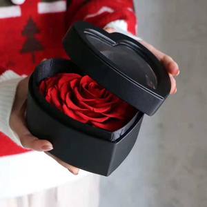 Caja de regalo de flores eternas de arcoíris de lujo, rosas preservadas en forma de corazón para graduación, Navidad, Acción de Gracias - Product Image 5