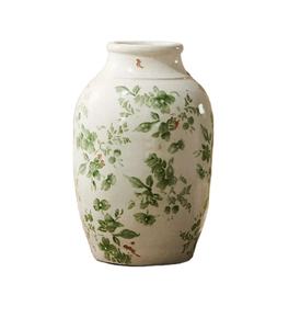 Vases colonnes de style chinois vert, <span class=keywords><strong>en</strong></span> céramique artisanale, <span class=keywords><strong>en</strong></span> <span class=keywords><strong>terre</strong></span> <span class=keywords><strong>cuite</strong></span> émaillée, vases <span class=keywords><strong>en</strong></span> pot, une pièce esthétique à exposer à la maison - Product Image 1