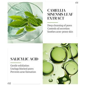 KORMESIC - Limpiador Facial de Té Verde Suave de 100 g, Espuma Rica, Hidratante e Iluminadora, para el Acné, Marca Privada, Venta al por Mayor - Product Image 4