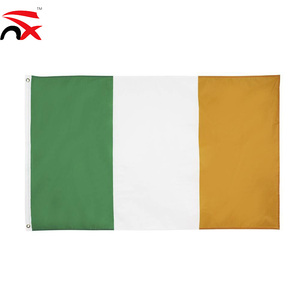 Drapeau national irlandais traditionnel en polyester de 3 x 5 pieds, personnalisé en gros, pour les événements sportifs - Product Image 2