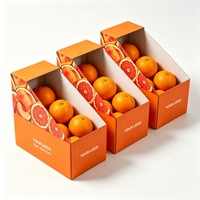 Boîte en carton recyclable pour fruits, oranges, collations, desserts, chocolats, pommes – Robuste, pour la vente en gros et l'affichage en supermarché